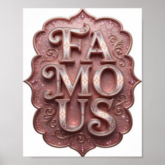 Opslag Goud BEROEMD Ontwerp Poster (Voorkant)