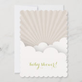 Opslag in het Baby shower wolken - groen Kaart (Achterkant)