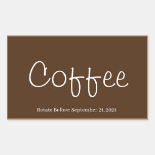 Opslag Keuken Stickers-Coffee Rechthoekige Sticker