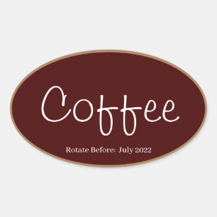 Opslag Keuken Stickers-Koffie Ovale Sticker