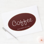 Opslag Keuken Stickers-Koffie Ovale Sticker (Envelop)