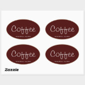 Opslag Keuken Stickers-Koffie Ovale Sticker (Vel)