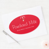 Opslag Keuken Stickers-Poeder Melk Ovale Sticker (Envelop)