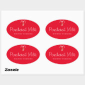 Opslag Keuken Stickers-Poeder Melk Ovale Sticker (Vel)