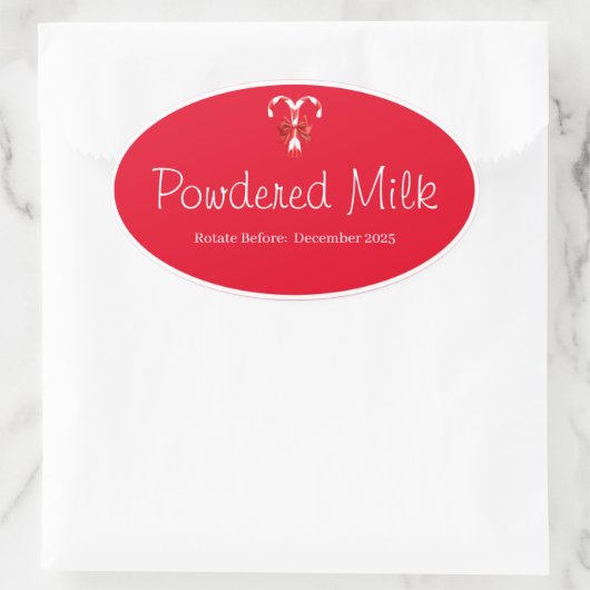 Opslag Keuken Stickers-Poeder Melk Ovale Sticker (Tas)