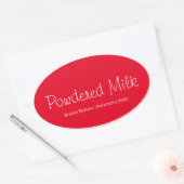 Opslag Keuken Stickers-Poedermelk Ovale Sticker (Envelop)
