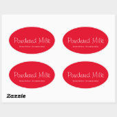 Opslag Keuken Stickers-Poedermelk Ovale Sticker (Vel)