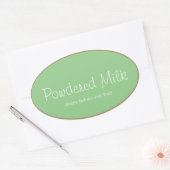 Opslag Keuken Stickers-Poedermelk Ovale Sticker (Envelop)