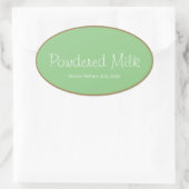Opslag Keuken Stickers-Poedermelk Ovale Sticker (Tas)