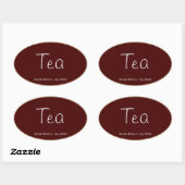 Opslag Keuken Stickers-Thee Ovale Sticker (Vel)
