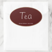 Opslag Keuken Stickers-Thee Ovale Sticker (Tas)