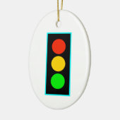 Opslag met lichte blauwe rand keramisch ornament (Links)