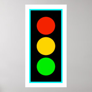 Opslag met lichte blauwe rand poster