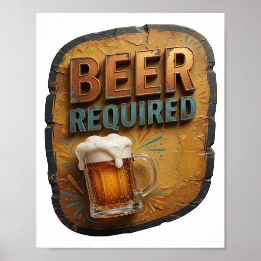 Opslag ONTBIJTBIER NODIG Tekst ontwerp Poster (Voorkant)