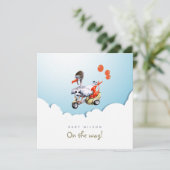 Opslag op scooter Funny Gender Neutrale Zwangersch Aankondiging (Staand voorkant)