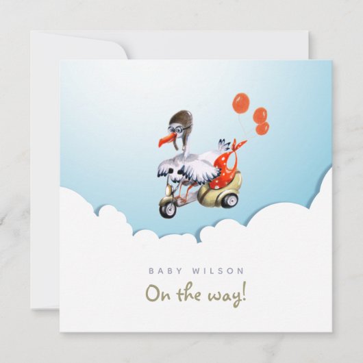 Opslag op scooter Funny Gender Neutrale Zwangersch Aankondiging (Voorkant)