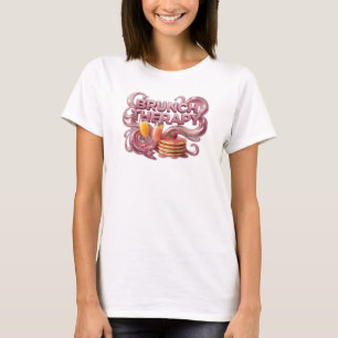 Opslag Rode BRUNCH THERAPIE Citat Shirt