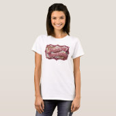 Opslag Rode CHAMPAGNE EERST Print T-shirt (Voorkant volledig)