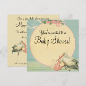  Opslag Roze Baby shower Uitnodiging (Voorkant / Achterkant)