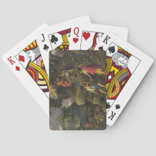 Opslag van Isaac, 1601 (olie op het paneel) Pokerkaarten