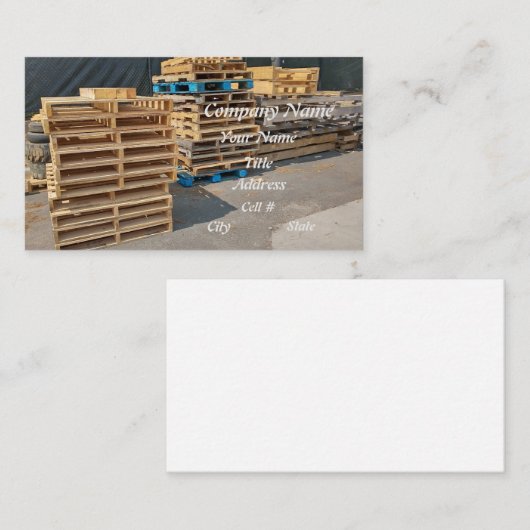 Opslag van palletproducten visitekaartje (Voorkant / Achterkant)