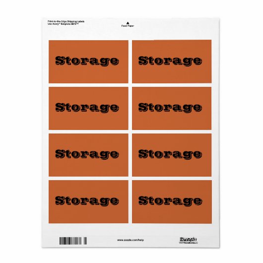 Opslag Verplaatsende Etiketten in Roest (Full Sheet)