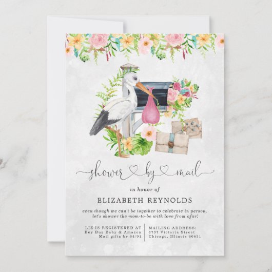 Opslag | Virtueel Baby shower per post Kaart (Voorkant)