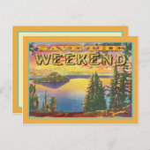 Opslag voor het weekend aankondigingskaart (Voorkant / Achterkant)