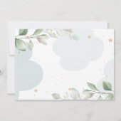 Opslag, wolken, sterren, Baby shower per post Kaart (Achterkant)