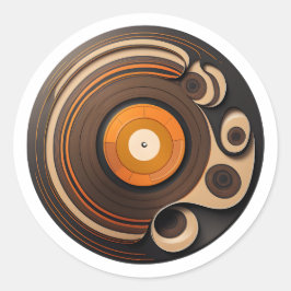 Opslagdag Cool Retro vinyl Record Vinyl Ronde Sticker