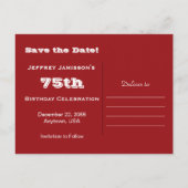 Opslagdatum 75e uitnodiging voor Football van Birt (Achterkant)