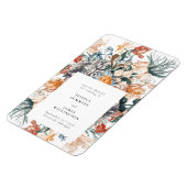 Opslagdatum Elegant  Botanische Floral Wedding Magneet (Linkerzijde)