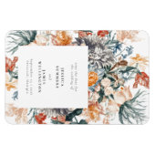 Opslagdatum Elegant  Botanische Floral Wedding Magneet (Horizontaal)