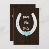 Opslagdatum hoefijzer save the date (Voorkant / Achterkant)