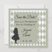 Opslagdatum Kraft Rustic Alice Wonderland Aankondiging (Voorkant)