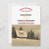 Opslagdatum van de oude Homestead-uitnodiging van  Save The Date (Voorkant)