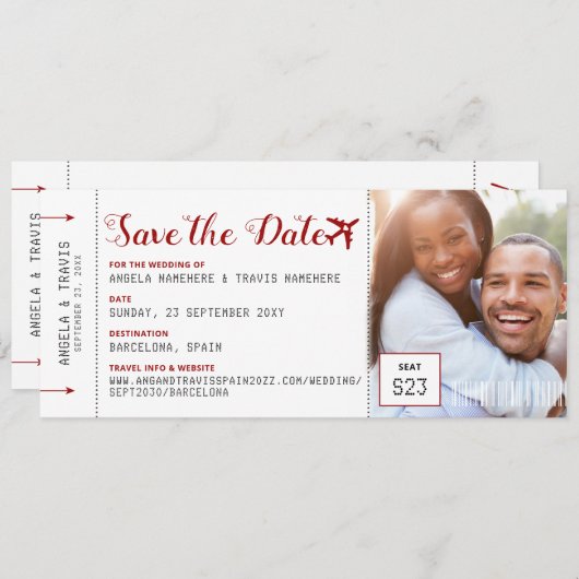 Opslagdatum voor Pass Photo Red Airplane Logo (Voorkant / Achterkant)