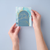 Opslagdatum zeeglazen INK Blauwgroen Aqua Blue Gol Flyer (Hand)