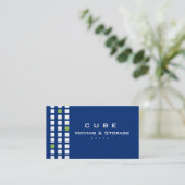 Opslagdoos Blauw Wit Groen Visitekaartje (Staand voorkant)