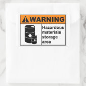 Opslaggebied voor gevaarlijke materialen rechthoekige sticker (Tas)
