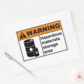 Opslaggebied voor gevaarlijke materialen rechthoekige sticker (Envelop)