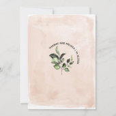 Opslagkaart Burgundy Blush Rose Save The Date Kaart (Achterkant)