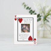 Opslagkaart Koning/Koningin Foto Save the Date (Staand voorkant)