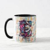 Opslagmok met geometrisch monogram - E voor Ethan Mok (Links)