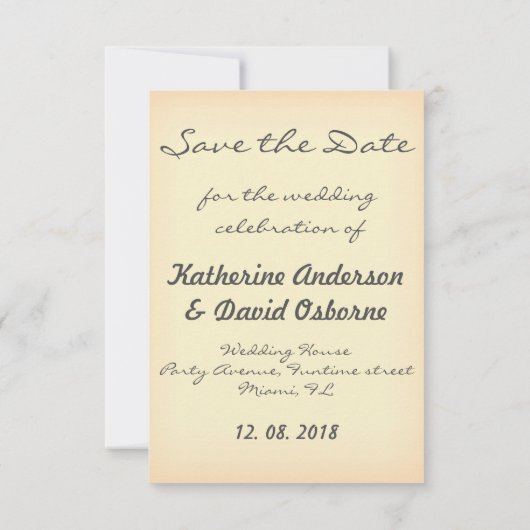 Opslagontwerp voor datum kaart (Achterkant)