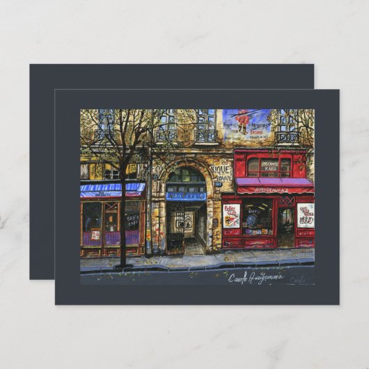 Opslagplaatsen in Paris Mini Collectible Prints Briefkaart (Voorkant / Achterkant)