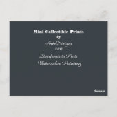 Opslagplaatsen in Paris Mini Collectible Prints Briefkaart (Achterkant)