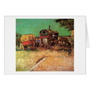 Opsluiting van zigeuners met caravans, Van Gogh