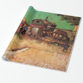 Opsluiting van zigeuners met caravans, Van Gogh Cadeaupapier (Uitgerold)