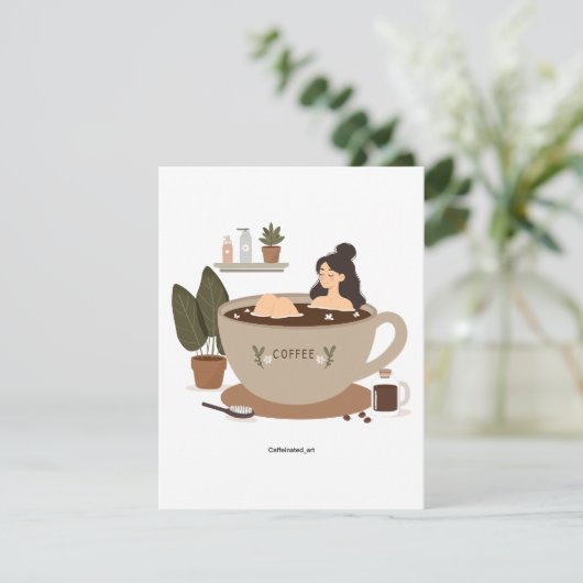 Opsnuiven met wat koffie (Staand voorkant)